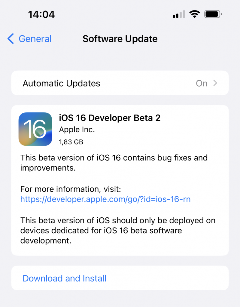 iOS 16 Beta 2 and watchOS 9 beta 2 are Now Rolling Out to Developers
